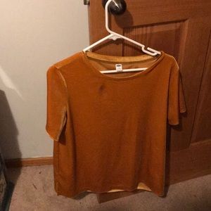Old navy velvet yellow top